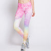 Women High Elastic Yoga Pants Soft Comfortable Pink Digital