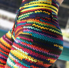 New Original Women Knit Printing Leggings Thick Elastic Female Gymming Workout Sporting Colorful Leggings